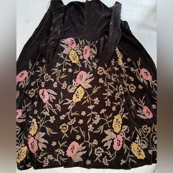 Johnny Was Sweater Biya Floral Embroidered Boho Duster Cardigan Wrap size Large - Picture 8 of 16